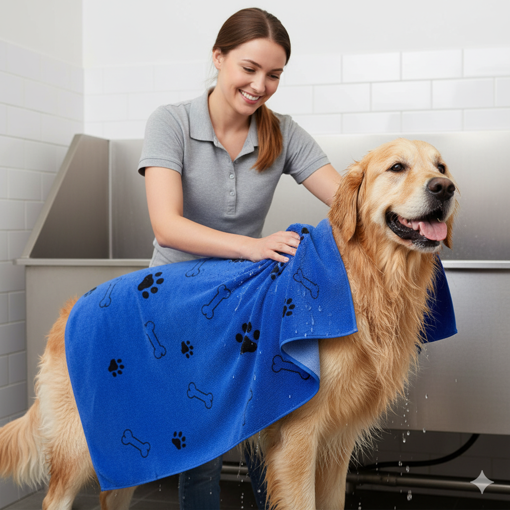 Toalha de Secagem Rápida para Animais