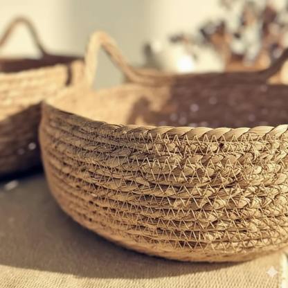 Cama Ninho de Vime Natural para Gatos