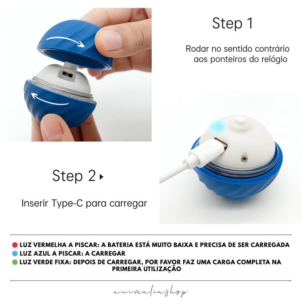 Bola Interativa Automática para Animais